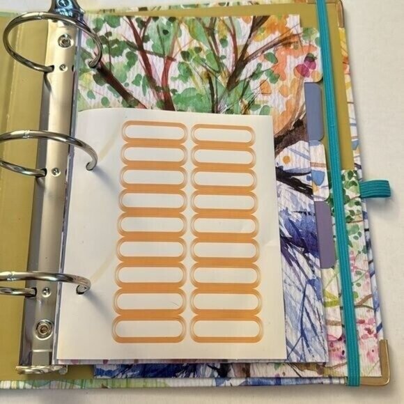 Small hardcover 3 ring binder Pretty Tree clipboard front OC4 - Picture 3 of 4